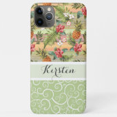 Aangepast tropisch anananas kleurig flessenpatroon Case-Mate iPhone case (Achterkant)