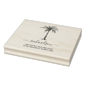 Aangepast tropisch palmstructuurmatig script 	rubberstempel (Stempel)