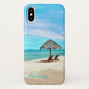 Aangepast tropisch strand iPhone x hoesje