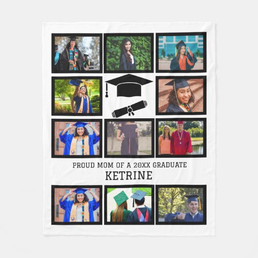 Aangepast trotse vader van de afstuderen 11 fotoco fleece deken (Voorkant)