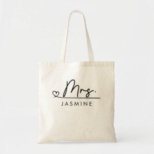 Aangepast trouwmonogram tote bag