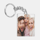 Aangepast twee foto dubbelzijdig acryl sleutelhanger (Voorkant Links)