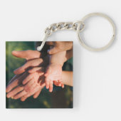 Aangepast twee foto dubbelzijdig acryl sleutelhanger (Achterkant)