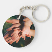 Aangepast twee foto dubbelzijdig acryl sleutelhanger (Achterkant)