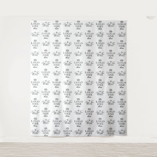 Aangepast twee Logo Event Backdrop Step en Herhaal Wandkleed (Voorkant)