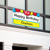 Aangepast, tweede verjaardag spandoek (Buitenkant Gebouw)