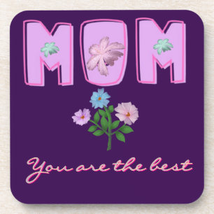 Aangepast typografie-ontwerp voor mama's,  bier onderzetter