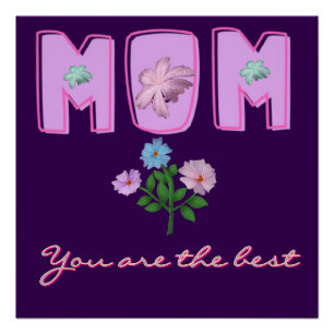 Aangepast typografie-ontwerp voor mama's, perfect poster
