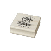 Aangepast Uil Ex-Libris Rubberstempel (Stempel)