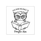 Aangepast uilenex libris rubberstempel (Afrduk)