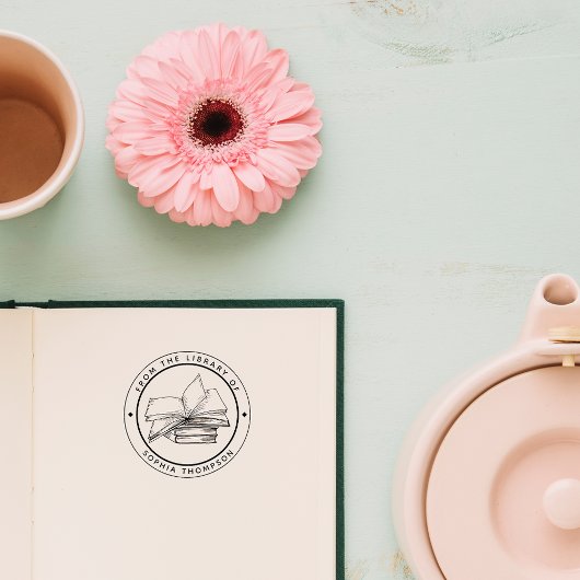 Aangepast 'Uit de bibliotheek van' Rubberstempel