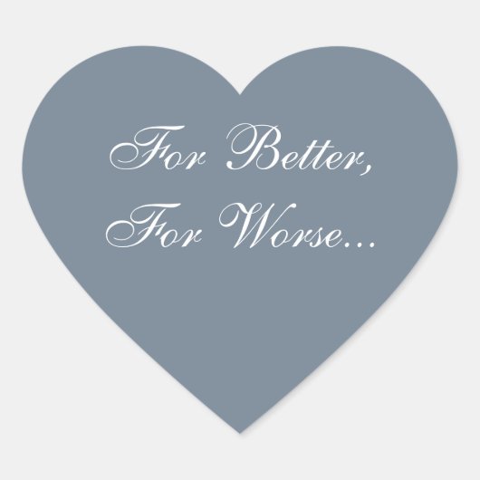 Aangepast Uitnodigen Leistgrijs Hart Sticker (Voorkant)