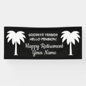 Aangepast uittredingsbalkbord met palmstructuur spandoek (Horizontaal)