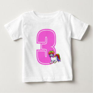 Aangepast Unicorn-nummer Baby T-Shirt