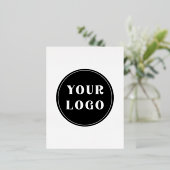 Aangepast, uniek, slank en minimalistisch folie feestdagen briefkaart (Staand Voorkant)