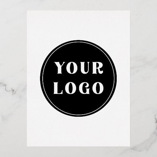 Aangepast, uniek, slank en minimalistisch folie feestdagen briefkaart (Voorkant)