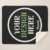 Aangepast, uniek, slank en minimalistisch sherpa deken (Voorkant (horizontaal))