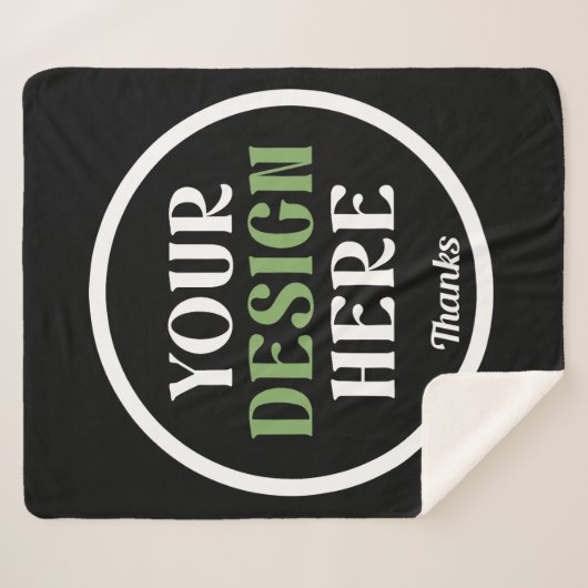 Aangepast, uniek, slank en minimalistisch sherpa deken (Voorkant (horizontaal))