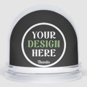 Aangepast, uniek, slank en minimalistisch sneeuwbol (Voorkant)