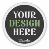 Aangepast, uniek, slank en minimalistisch sticker (Voorkant)