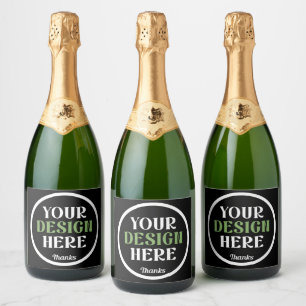 aangepast, uniek, strak & minimalistisch sparkling wijnetiket