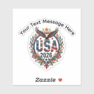 Aangepast USA National Soccer Bald Eagle-logo Sticker