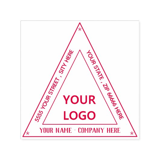 Aangepast Uw Adresnaam Info Stempel met Logo (Design)