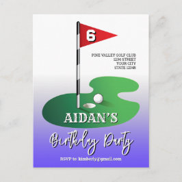 Aangepast uw Afbeelding Golf Holiday Design Feestdagenkaart