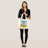 Aangepast Uw Afbeelding Golf Monogram Ontwerp Grote Tote Bag (Voorkant (model))