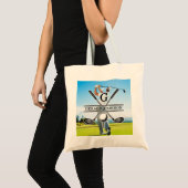 Aangepast Uw Afbeelding Golf Monogram Ontwerp Tote Bag (Voorkant (product))
