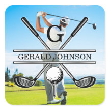 Aangepast Uw Afbeelding Golf Monogram Ontwerp