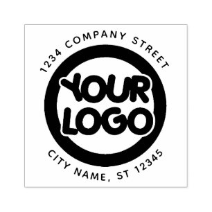 Aangepast uw bedrijf Logo bedrijfsretouradres Rubberstempel
