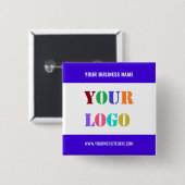 Aangepast uw bedrijf Logo Tekst Promotie Button (Voorkant /achterkant)