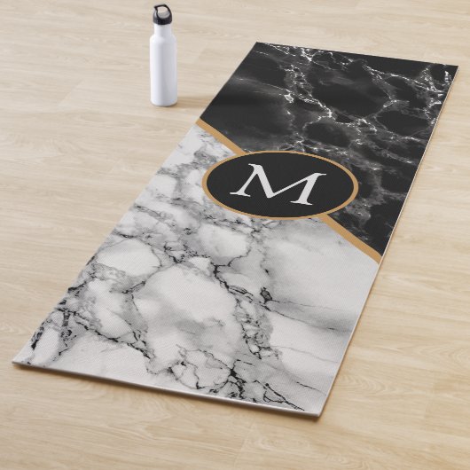 Aangepast uw brief Monogram Yoga Mat Gift Marble (In situ)