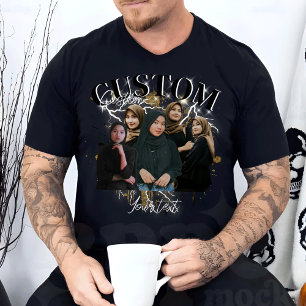 Aangepast Uw Eigen Bootleg Foto Bootleg Vriendin T-shirt