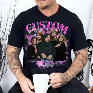 Aangepast Uw Eigen Bootleg Foto Bootleg Vriendin T-shirt