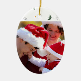 Aangepast uw eigen foto-Ornament kersttasje Keramisch Ornament