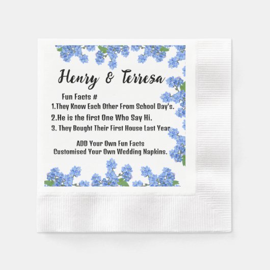 Aangepast Uw Eigen Naam Bruiloft Monogram Papier. Servet (Voorkant)