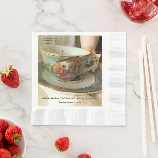 Aangepast [Uw Evenement] Franse Teacup servetten (Insitu)