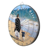 Aangepast uw favoriete foto Dart Board met tekst Dartbord (Voorkant Rechts)