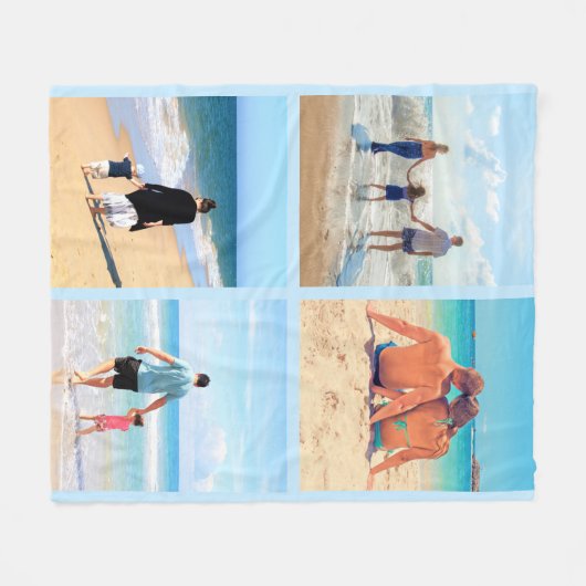 Aangepast uw favoriete fotocollage fleece deken (Voorkant (Horizontaal))