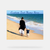 Aangepast uw foto Acryl bord met tekstnaam (Voorkant)