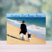 Aangepast uw foto Acryl bord met tekstnaam (Neutraal)