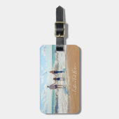 Aangepast uw foto-Bagagelabel met tekstnaam Bagagelabel (Voorkant verticaal)