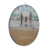 Aangepast uw foto Dart Board Gift met tekst naam Dartbord (Voorkant Links)