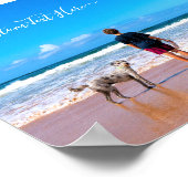 Aangepast uw foto Poster met tekstnaam (Hoek)