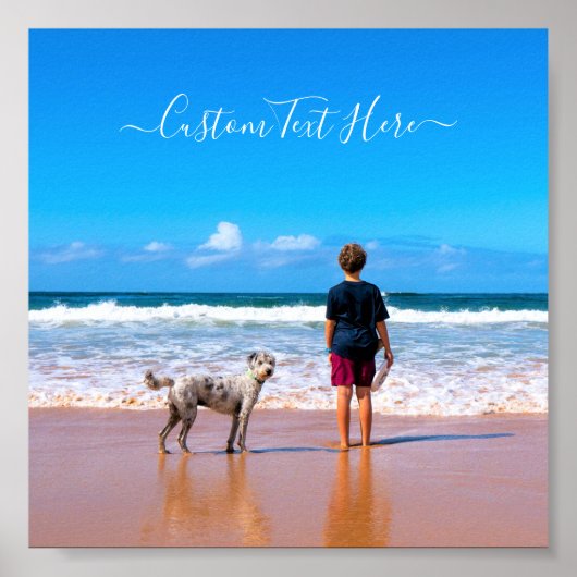 Aangepast uw foto Poster met tekstnaam (Voorkant)