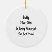 Aangepast Uw Foto Rustig Verse Herdenking Keramisch Ornament (Achterkant)