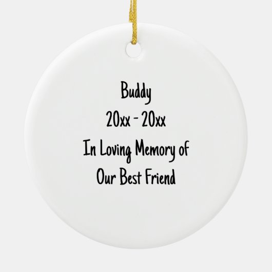 Aangepast Uw Foto Rustig Verse Herdenking Keramisch Ornament (Achterkant)