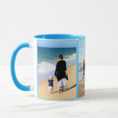 Aangepast uw fotocollage Mok cadeau met tekst (Links)